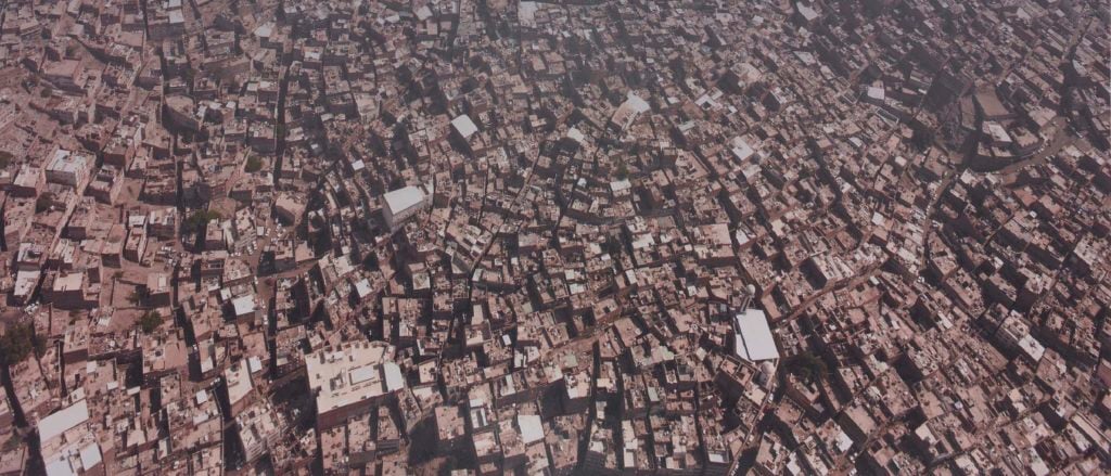 Ahmed Mater,<i> From the Real to the Symbolic City,</i> (2011–13) [detail]. Courtesy of the Smithsonian Freer Sackler. 