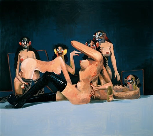 George Condo, Orgy Composition (2008). Courtesy of Gary Tatintsian Gallery.