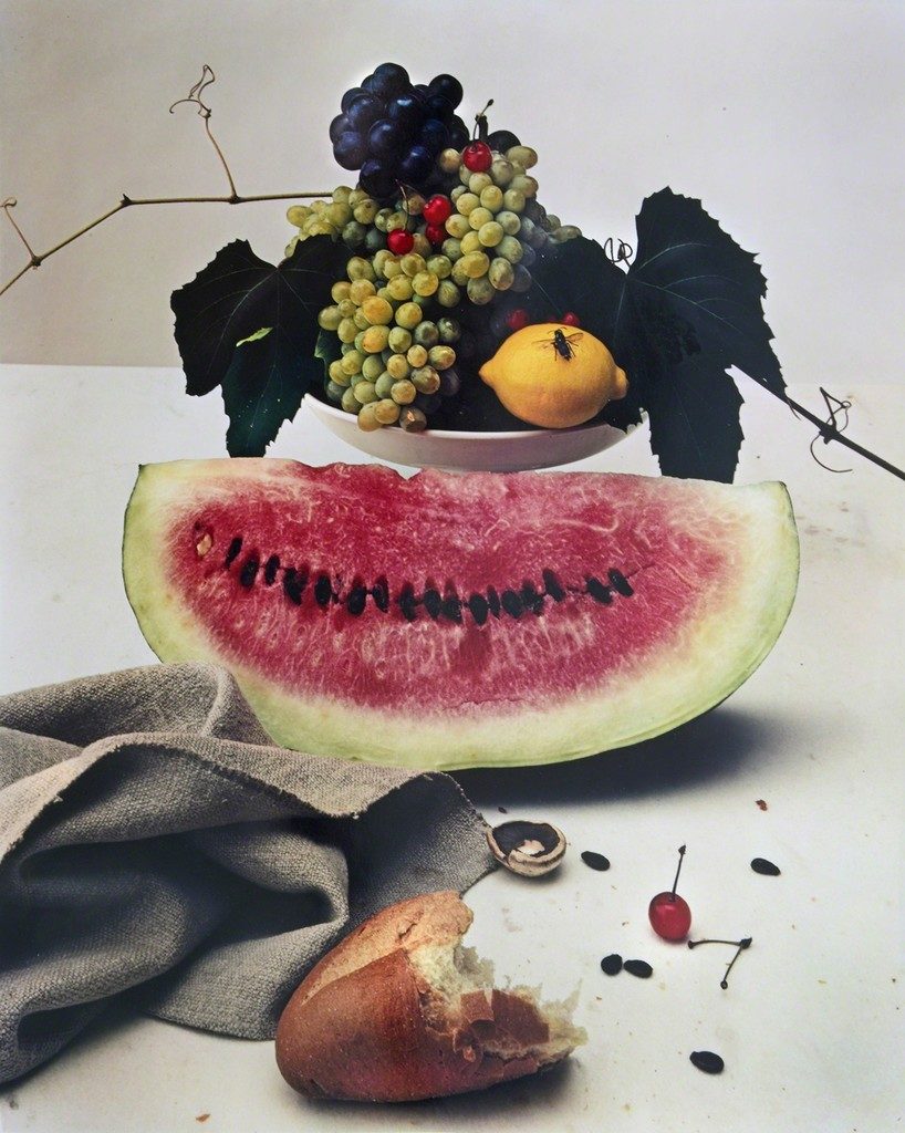 Irving Penn, Still Life with Watermelon (1947). Courtesy of Feldschuh Gallery.