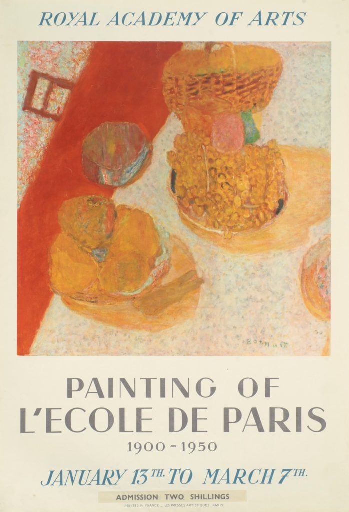 A poster for a show of l'Ecole de Paris artists. Courtesy of the Royal Academy of Arts.