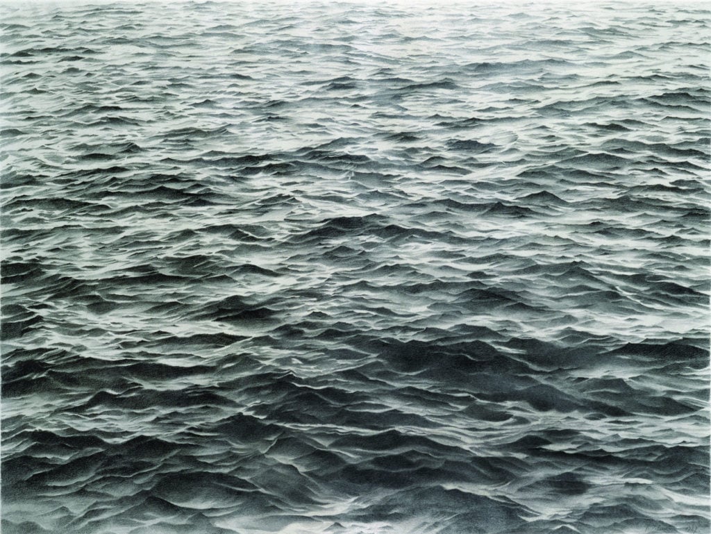 Vija Celmins, Untitled (Big Sea #1) (1969). Private collection © Vija Celmins, courtesy the artist and Matthew Marks Gallery. Photo © McKee Gallery, New York.