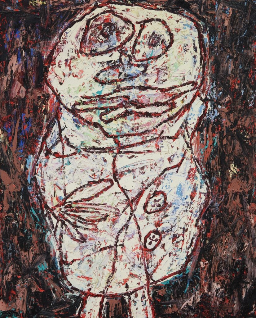 Jean Dubuffet, Mélancolie (1961). Courtesy of Sotheby's.