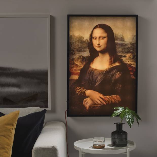 Virgil Abloh's backlit Mona Lisa for IKEA. Courtesy of IKEA.
