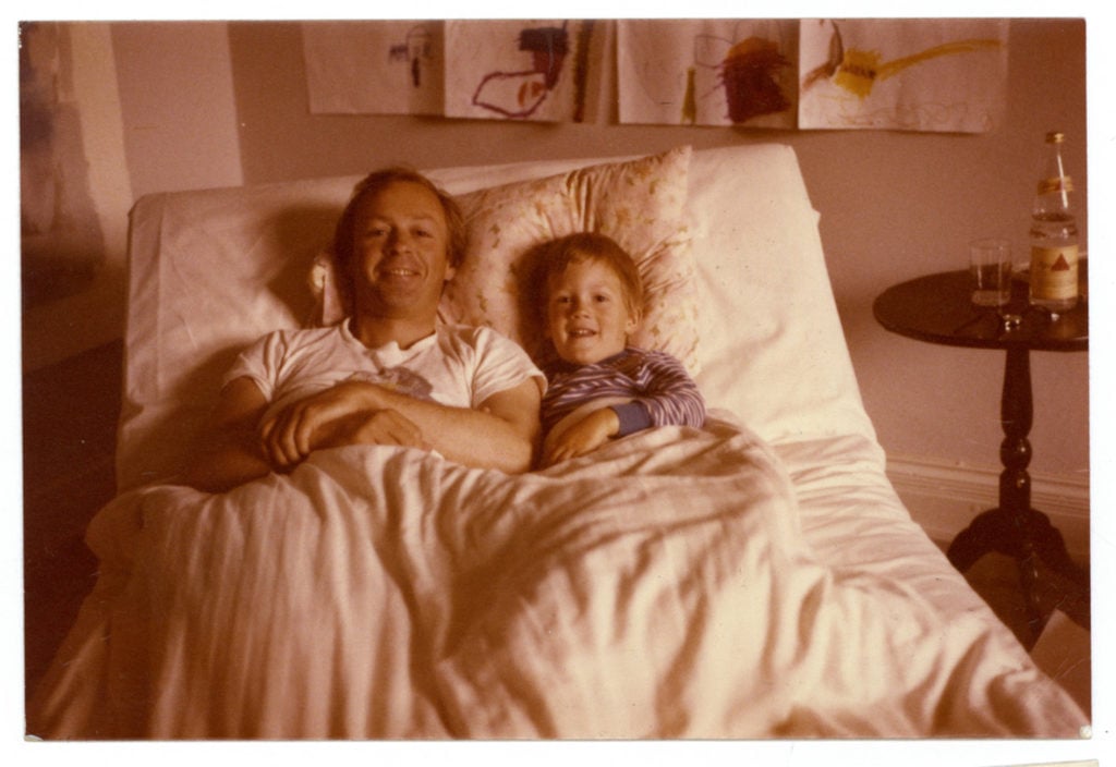 Hans Neuendorf and his son Jacob Pabst in the 1980s. Courtesy of Hans Neuendorf.