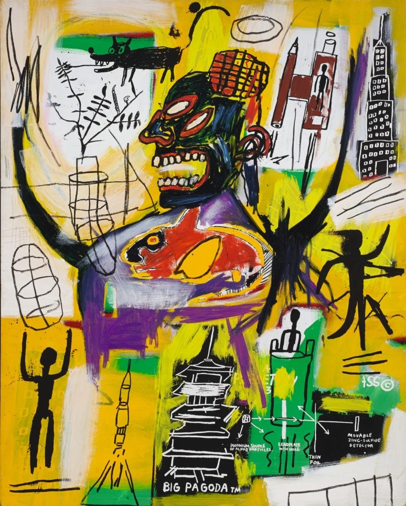 Jean-Michel Basquiat, PYRO (1984). Courtesy of Sotheby's.