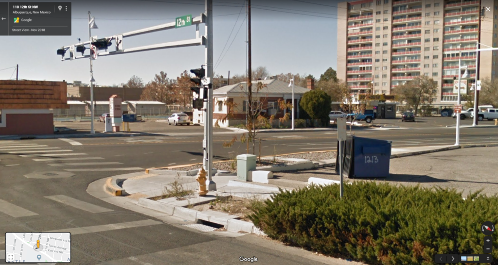 Central Ave. and 12th St., Albuquerque. Courtesy of Google Street View.
