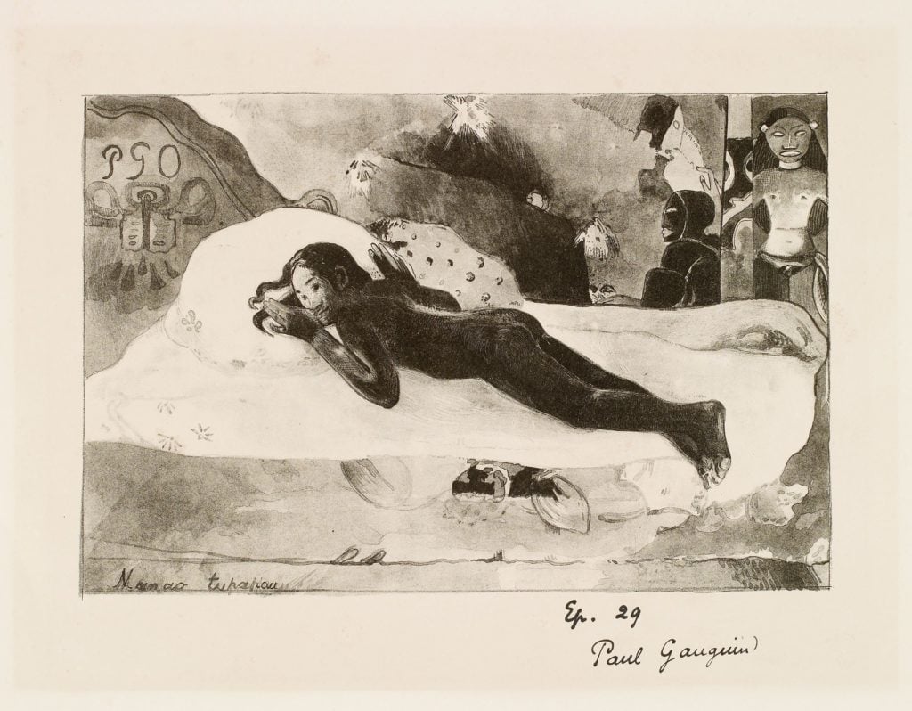 Paul Gauguin Manao Tupapau (The Spirit of the Dead Watching) (1894) Lithograph © National Gallery of Canada.