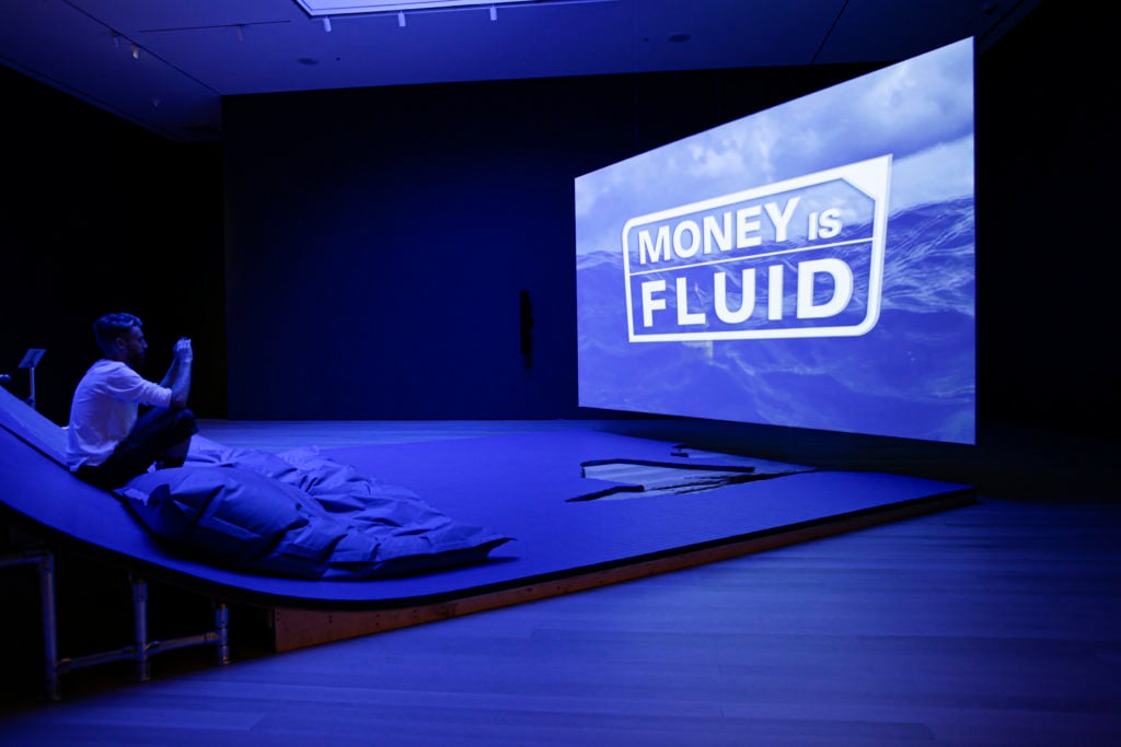 Hito Steyerl's work at MoMA in New York. Photo by Kena Betancur/VIEWpress.