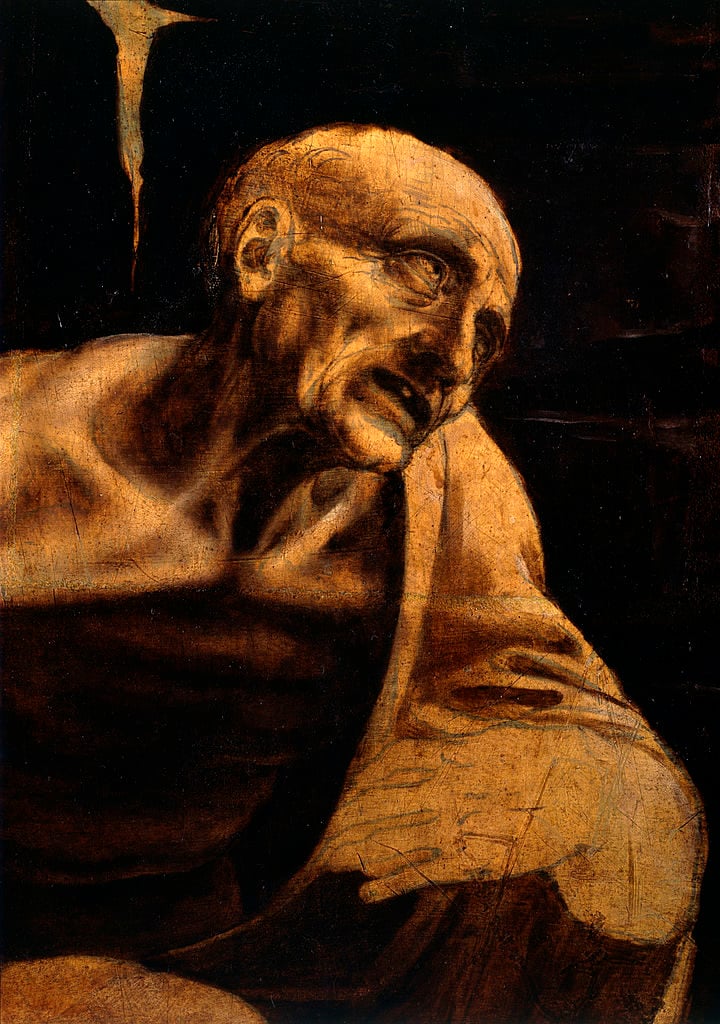 A detail of <i>Saint Jerome in the Wilderness</i> at the Vatican Museums. Photo by Electa/Mondadori Portfolio via Getty Images.