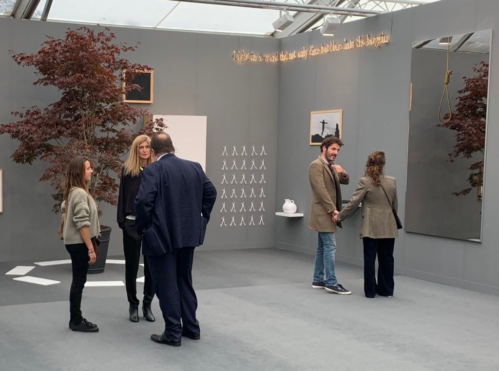 Lia Rumma's booth at Frieze London, curated by Joseph Kosuth. All photos by Andrew Goldstein unless otherwise noted.