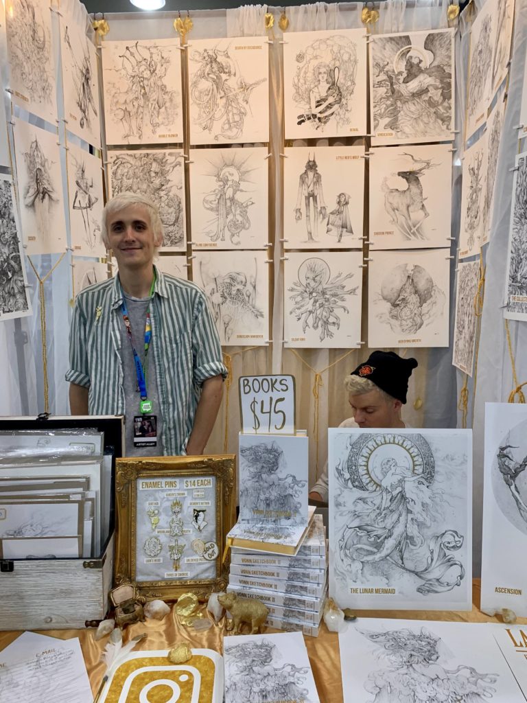 Timothy Vonn's Artist Alley booth at New York Comic Con. Photo by Sarah Cascone. 