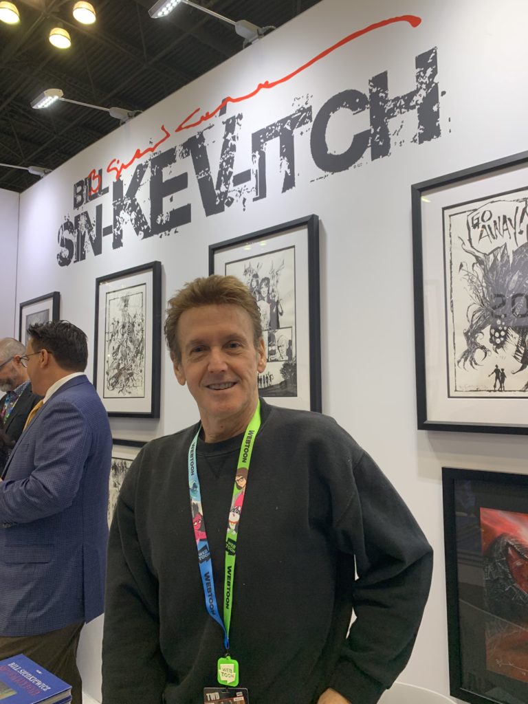 Bill Sienkiewicz was at New York Comic Con to promote his new book <em>Bill Sienkiewicz: Revolution</em>. Photo by Sarah Cascone. 