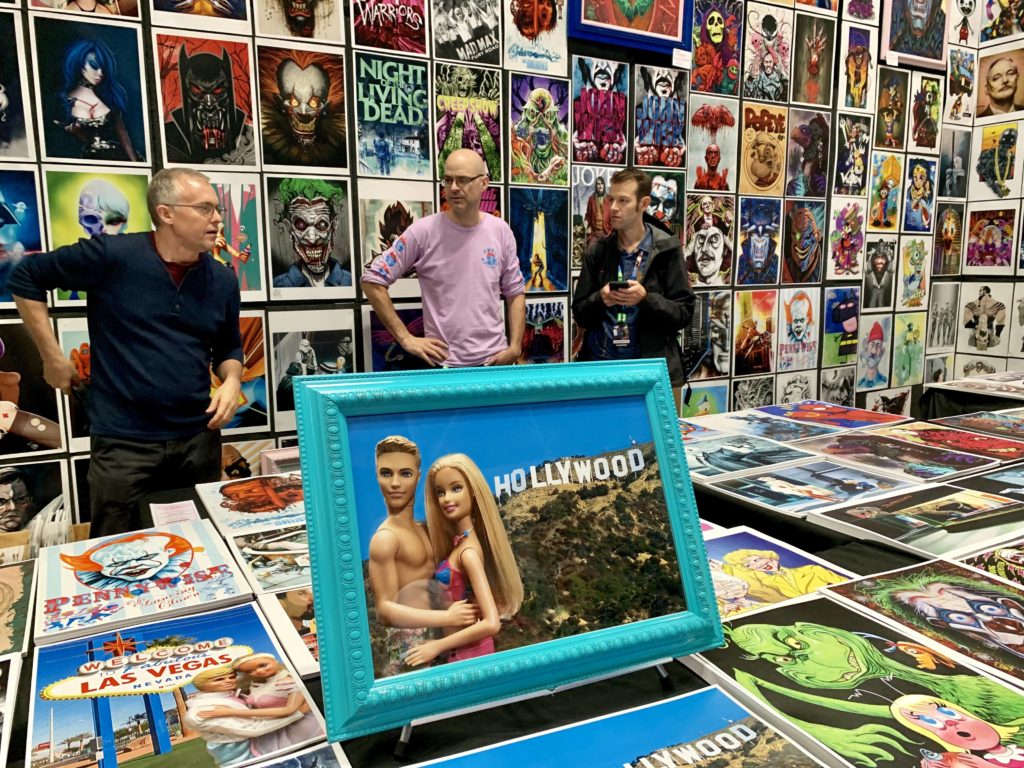Artist-designed posters for sale from Metro Orange Art at New York Comic Con. Photo by Sarah Cascone. 