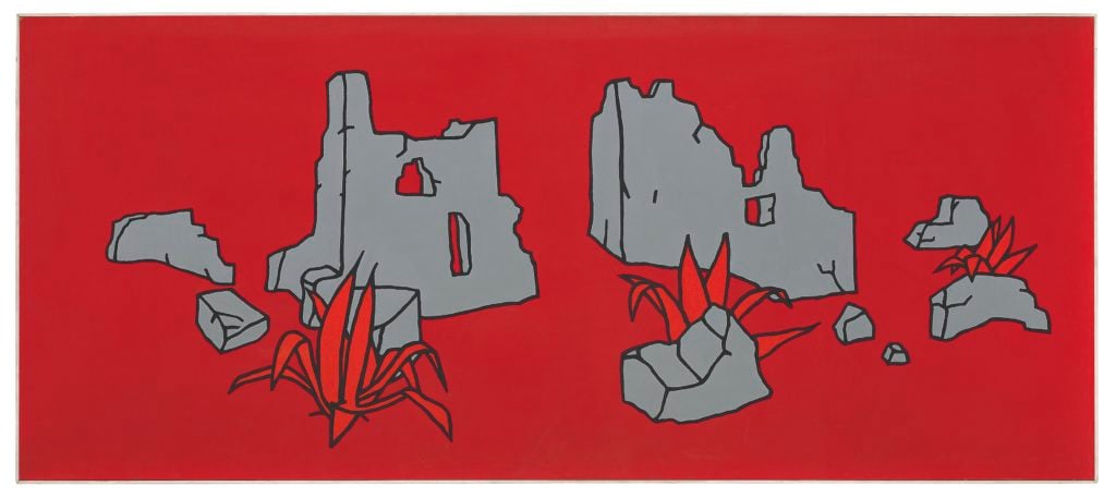 Patrick Caulfield, View of the Ruins (1964). Courtesy of Christie's Images, Ltd.