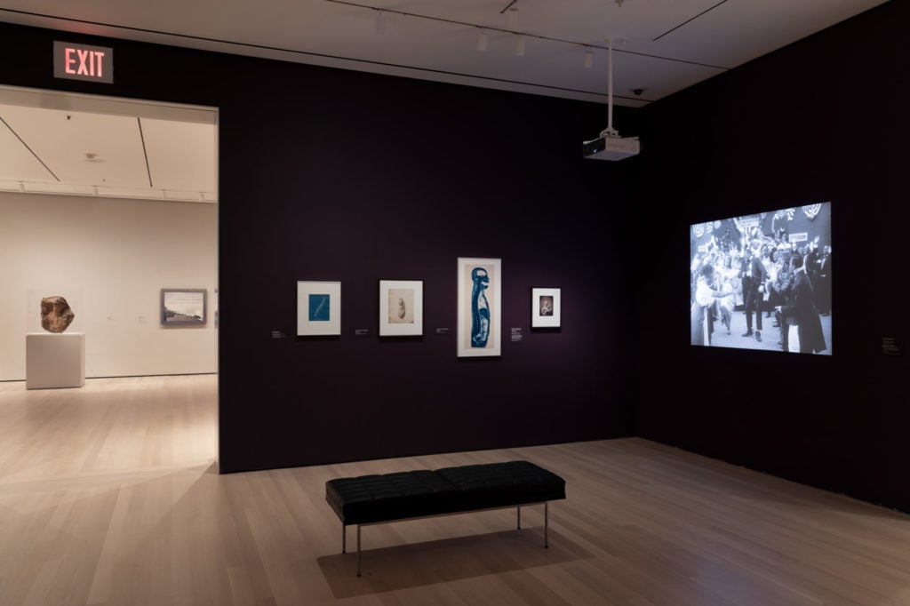 Installation view of the "19th Century Innovators" and "Early Photography and Film" galleries at MoMA. © 2019 The Museum of Modern Art. Photo: Jonathan Muzikar.