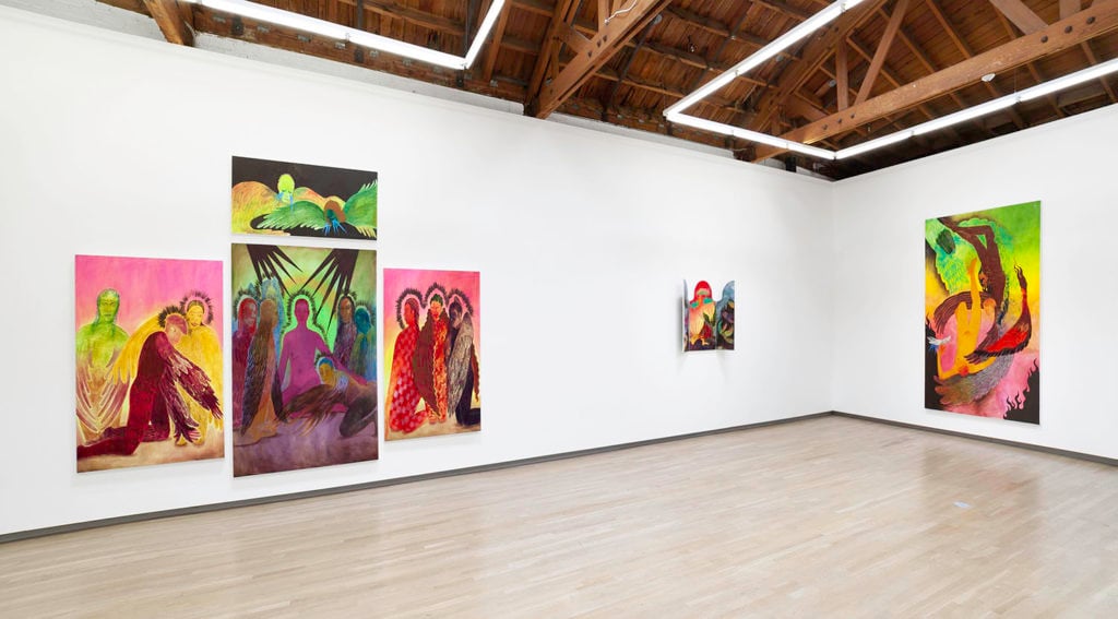 Installation view of "Naudline Pierre: For I am With Your Until the End of Time" at Shulamit Nazarian. Photo courtesy of Shulamit Nazarian. 