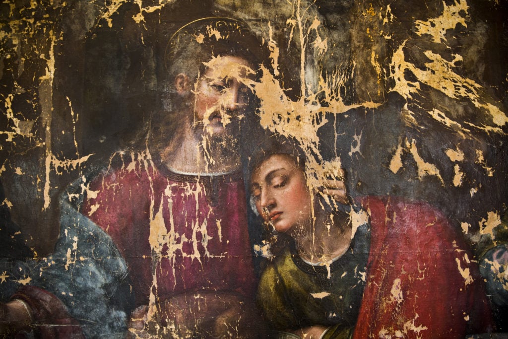 Christ and Saint John, pre-restoration. Photo: Rabatti&amp;Domingie.