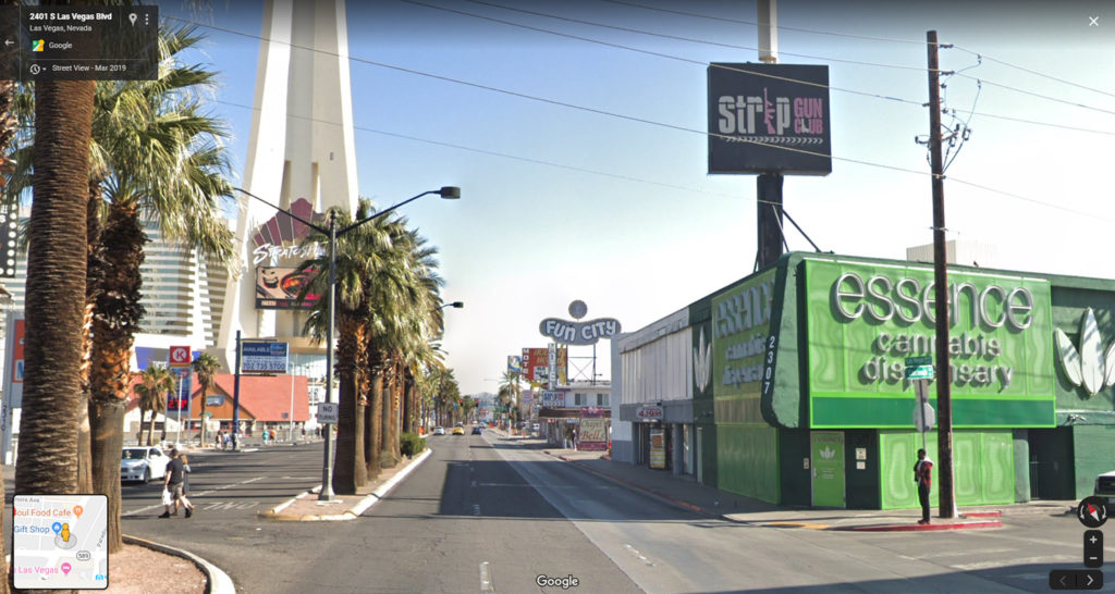 The corner of South Las Vegas Boulevard and W. Cinncinati Ave. Courtesy of Google Street View.