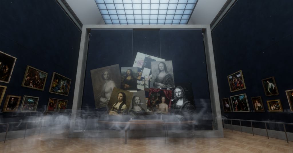 Still from Mona Lisa Beyond the Glass. Courtesy Emissive and HTC Vive Arts.