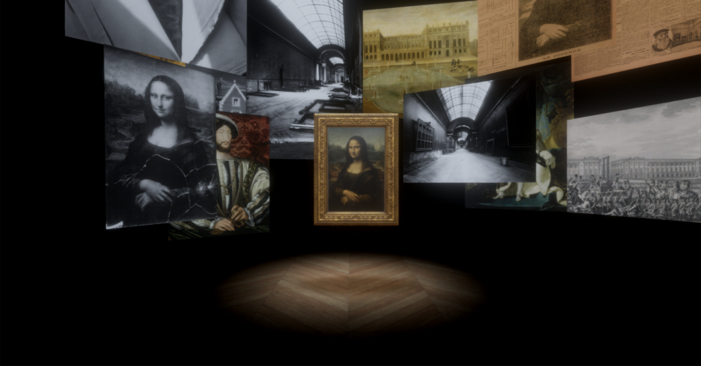Still from Mona Lisa Beyond the Glass, Courtesy Emissive and HTC Vive Arts.