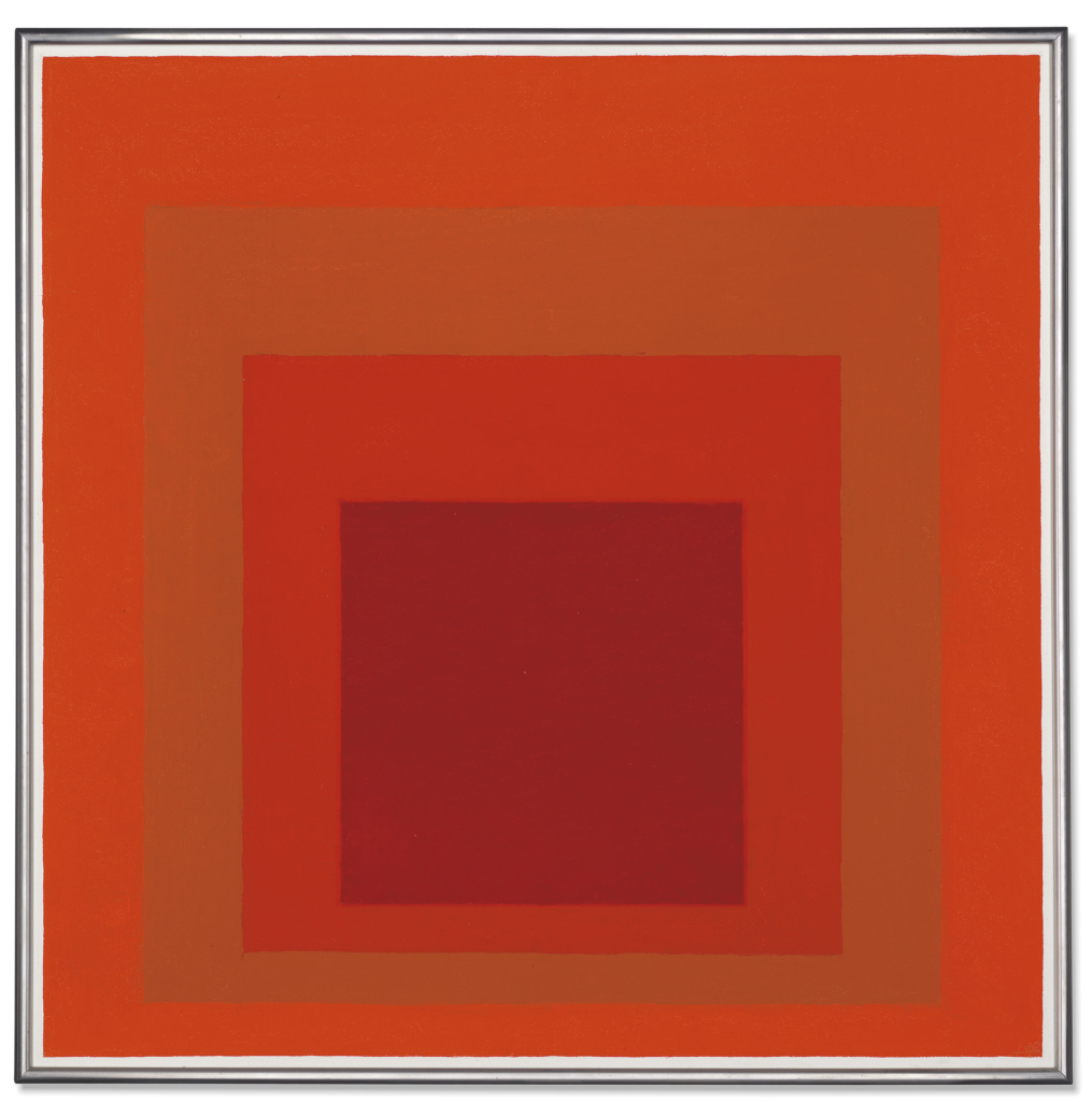 Josef Albers, Study for Homage to the Square: Red Tetrachord (1962). Courtesy of Christie's Images Ltd.