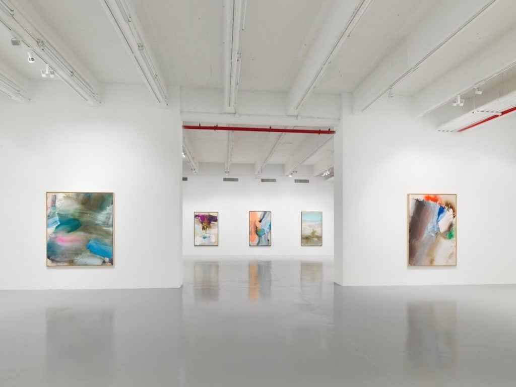 Installation view of "Ed Clark" at Hauser & Wirth, New York. Photo by Daniel Bradica, courtesy of Hauser & Wirth.