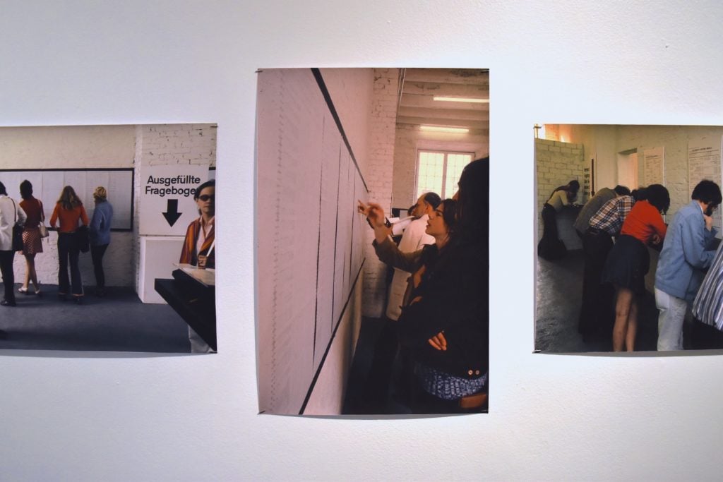Photos from Hans Haacke's <em>documenta Poll</em>. Image: Ben Davis.