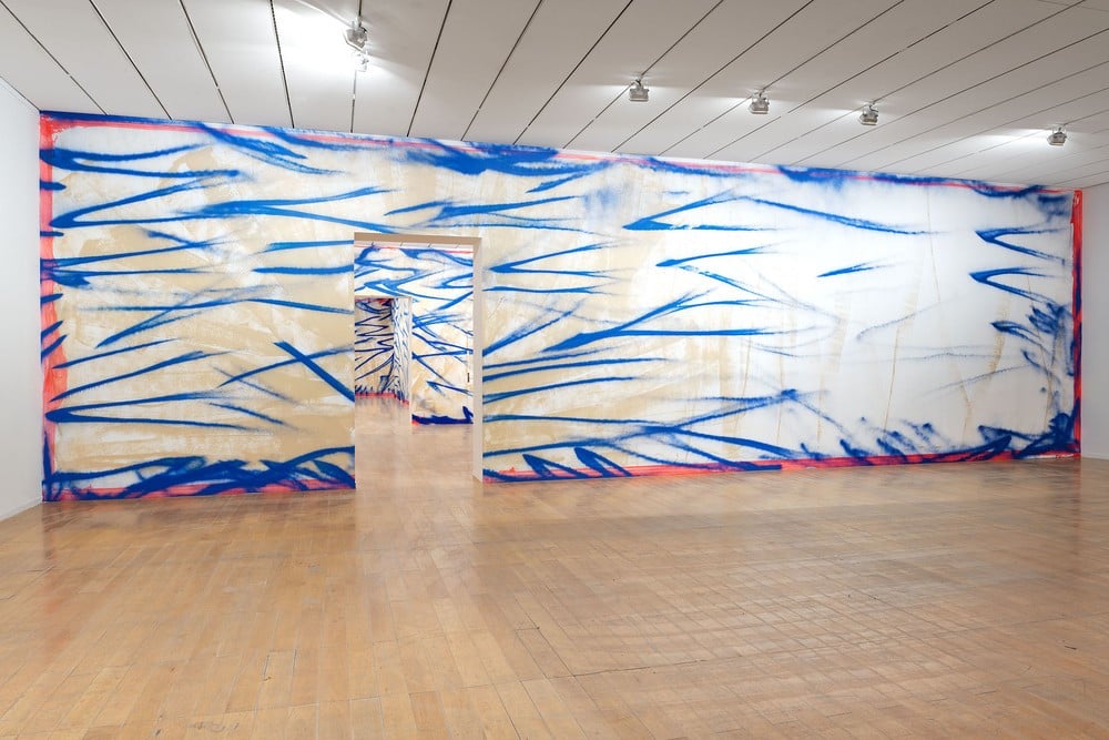 Renée Levi, Là où les eaux se mêlent [Where the waters mingle], 2019. Wall painting, dimensions variable. Image courtesy of the artist.