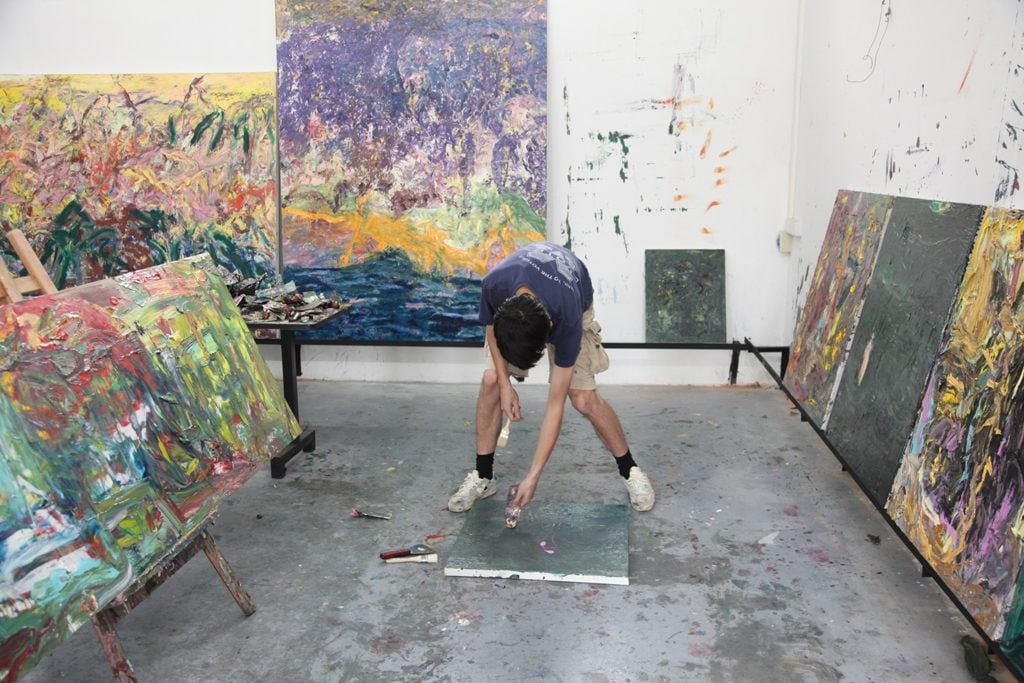 Wong in his studio. Courtesy Altermodernists.