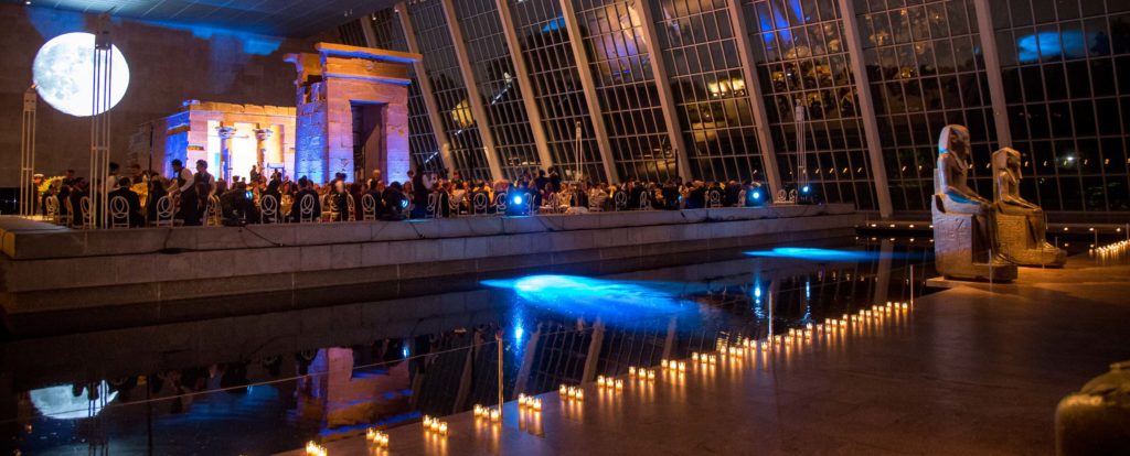 Benefit events hosted at the Temple of Dendur in the Metropolitan Museum of Art. Photo courtesy of The Met.