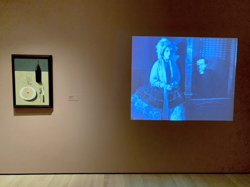 René Magritte, <em>The Portrait</em> (1935) and Germaine Dulac, excerpt from <em>The Seashell and the Clergyman</em> (1928). Image: Ben Davis.