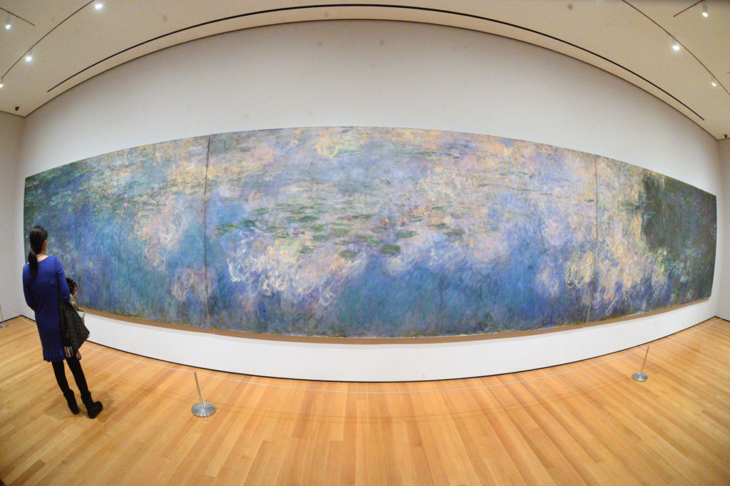 Claude Monet's Waterlilies at the Museum of Modern art in New York. Photo by Felix Hörhager/dpa, via Getty Images.