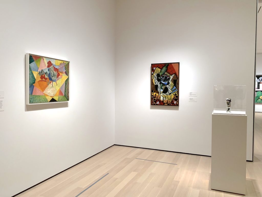Diego Rivera, <em>Cubist Landscape</em> (1912), Juan Gris, <em>Grapes</em> (1913) and Pablo Picasso, <em>Glass of Absinthe</em> (1914). Image: Ben Davis.