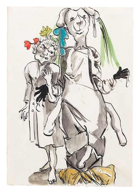 Paula Rego, Tree and mother (2007). Courtesy of Galerie Ludorff.