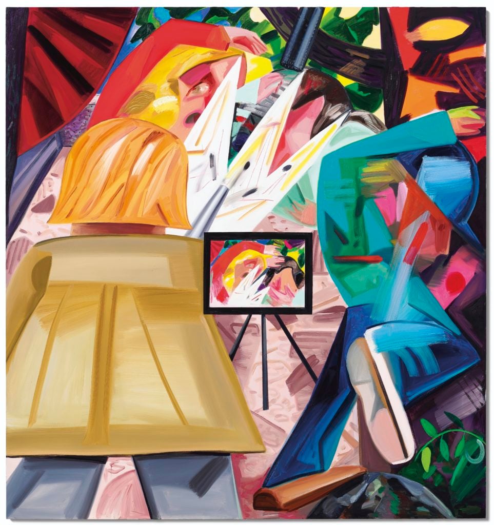 Dana Schutz, Shooting on the Air (2016). Courtesy of Christie's Images, Ltd.
