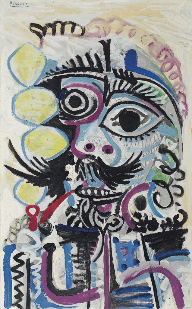 Pablo Picasso, Buste d’homme, 1968. Courtesy of Christie's Images Ltd.