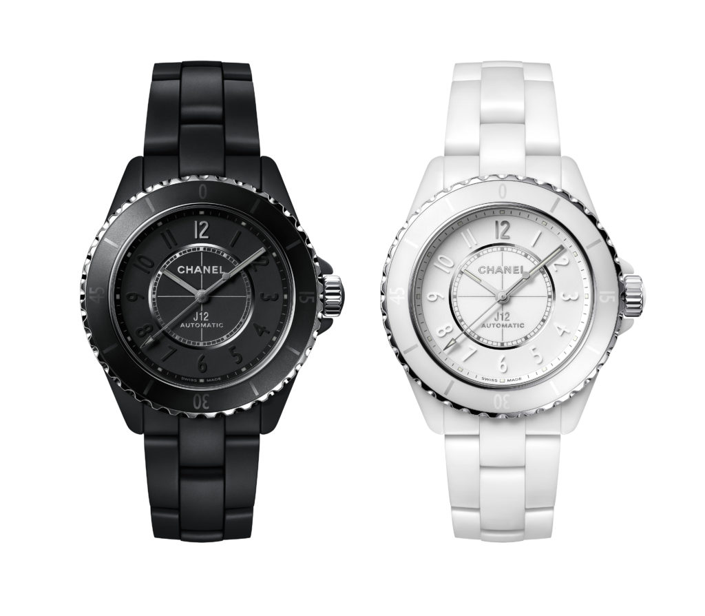 Chanel's J12 watches. Photo courtesy of Only Watch. 