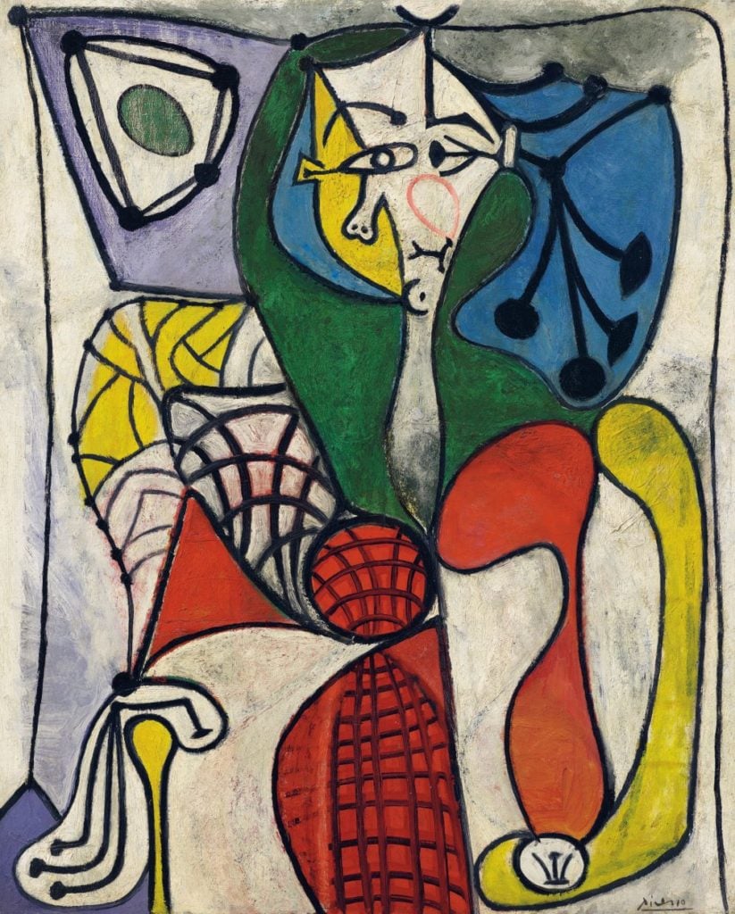 Pablo Picasso, <i>Femme dans un fauteuil (Francoise) (1949). Image courtesy of Christie's Images Ltd.