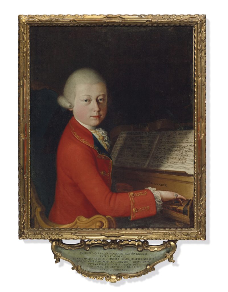 Attributed to Giambettino Cignaroli, Portrait de Mozart (1770). Courtesy of Christie's Images Ltd.