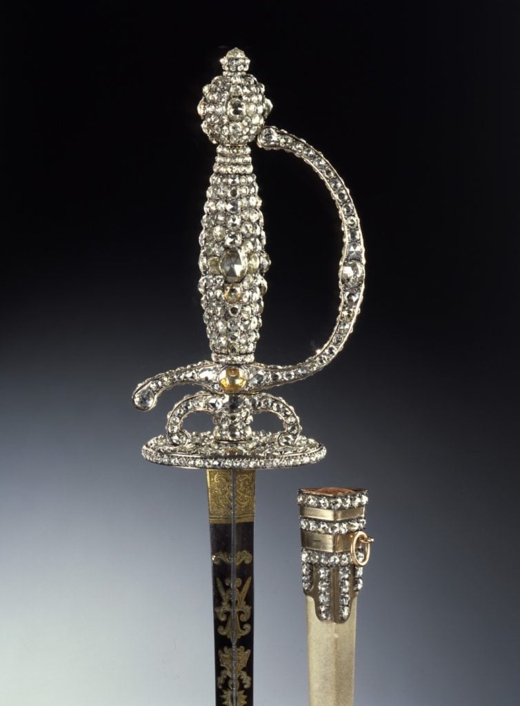 Sword with sheath (diamond rose set). Owned by Christian August Globig (before 1747-1798). Manufactured in 1782-1789, Dresden. © SKD.