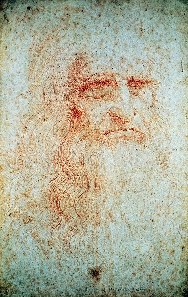 Leonardo da Vinci, Self-Portrait (1512-1515). Photo by DeAgostini/Getty Images.