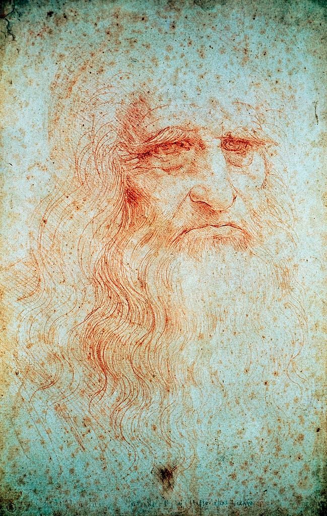 Leonardo da Vinci, Self-Portrait (1512-1515). Photo by DeAgostini/Getty Images.