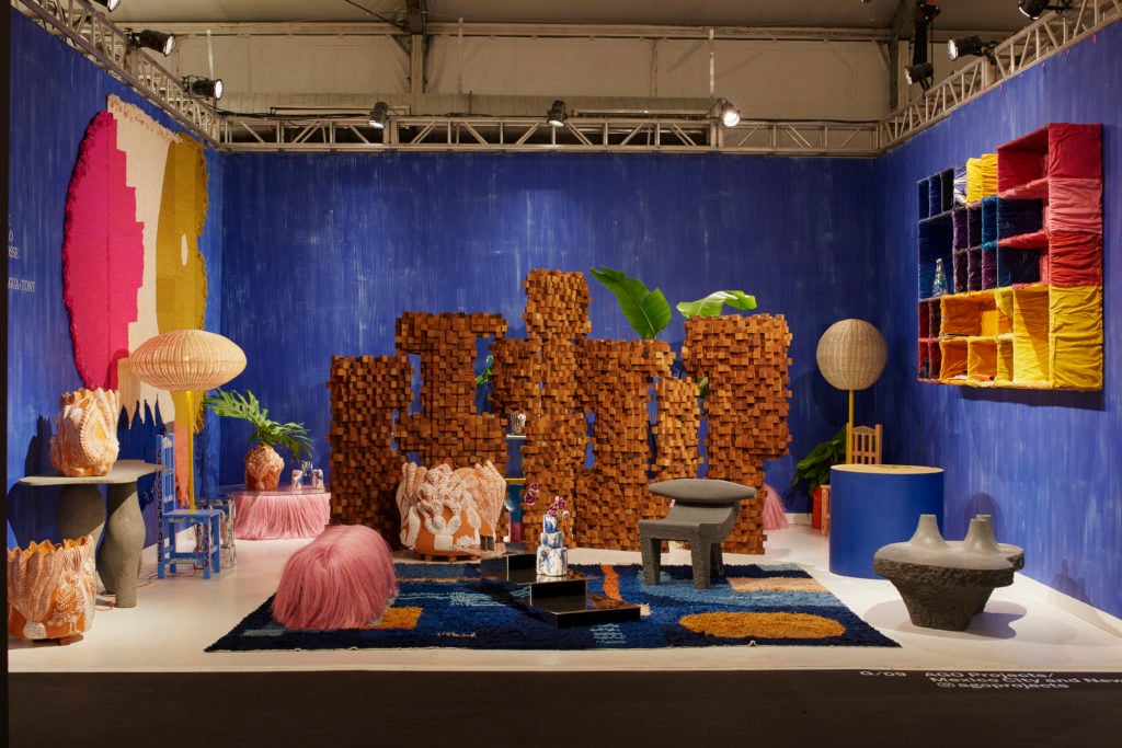 A view of the Ago Projects booth at Design Miami. Courtesy R & Company.