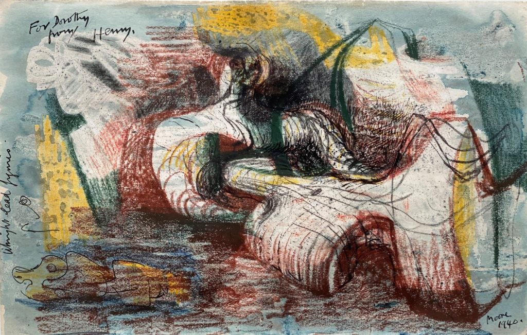 Henry Moore, Reclining Figure (1940). Courtesy of Sigrid Freundorfer Fine Art.