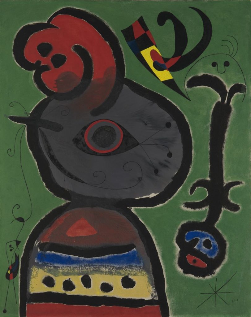 Joan Miró, Paysan catalan inquiet par le passage d'un vol d'oiseaux (1952) Image courtesy of Phillips.