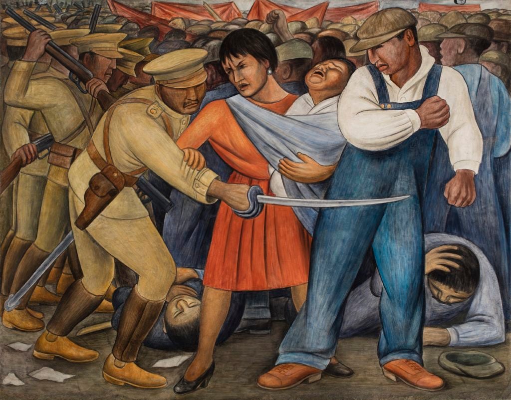 Diego Rivera, The Uprising (1931). © 2019 Banco de México–Rivera–Kahlo/ARS. Reproduction authorized by the National Institute of Fine Arts and Literature (INBAL), 2019.