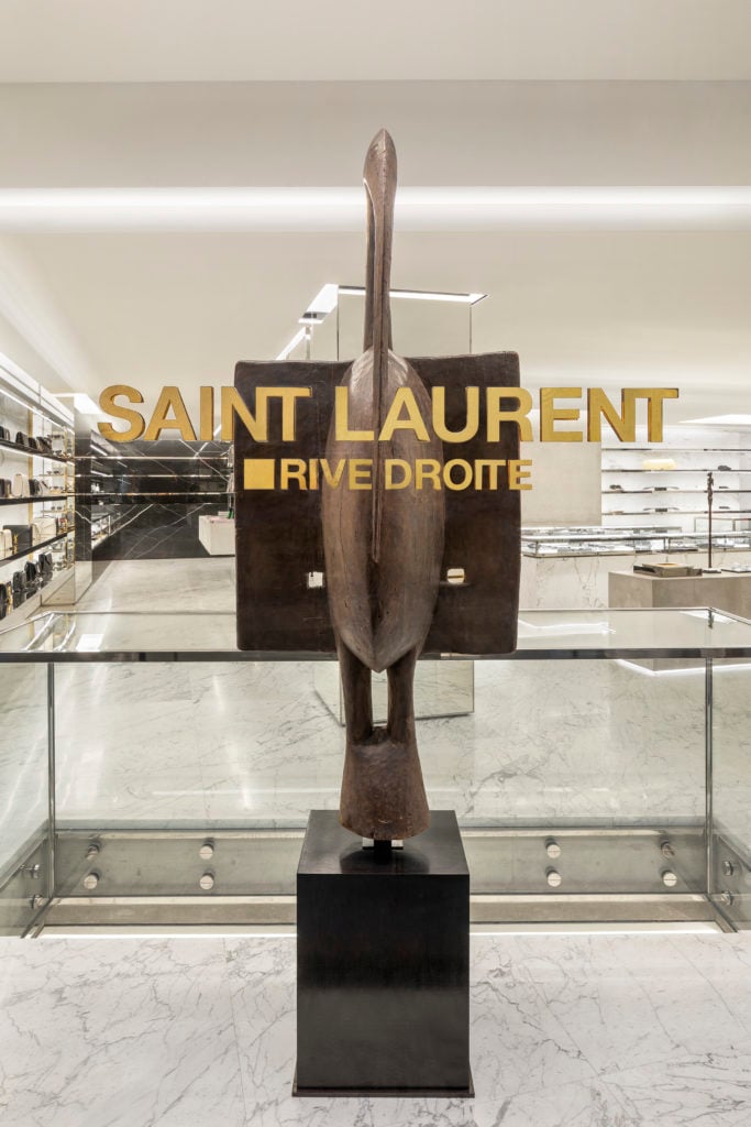 The Senufo Bird, on loan from Galerie Lucas Ratton. Photo courtesy Saint Laurent.
