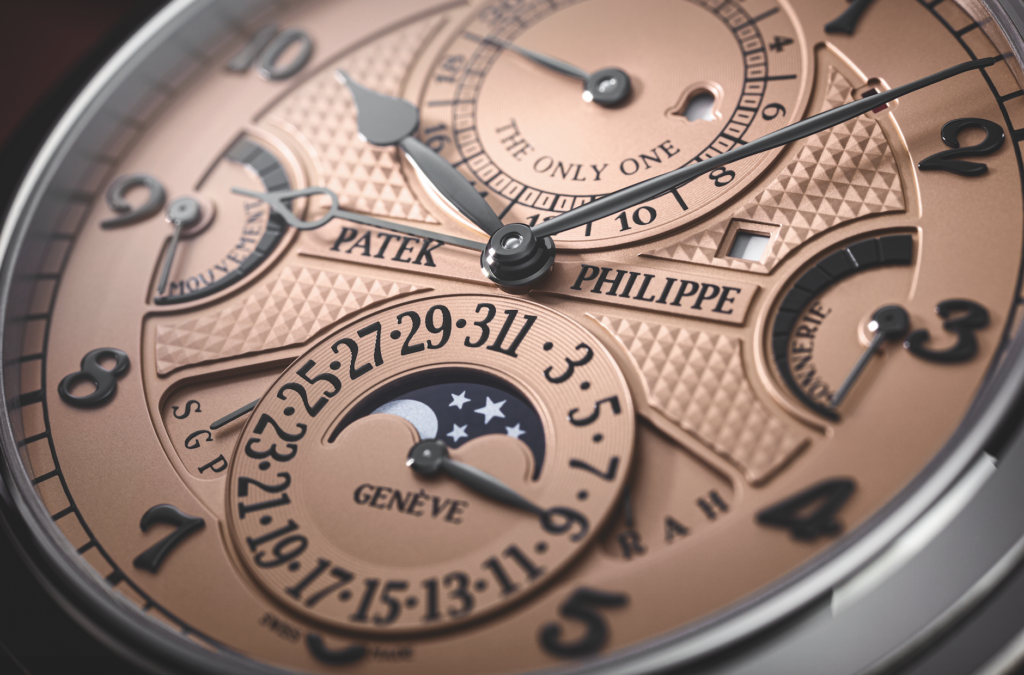 A closeup of Patek Philippe's Grandmaster Chime ref. 6300. Photo courtesy of Only Watch.