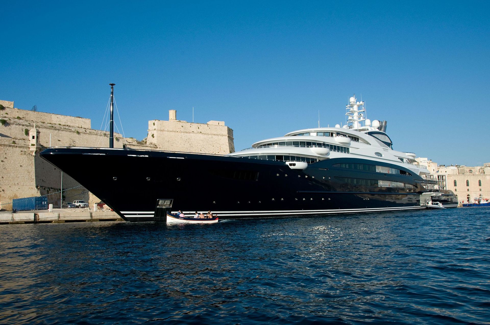 The Serene, the yacht owned by Crown Prince Mohammed bin Salman of Saudi Arabia. Photo by Nick Wells, Creative Commons CC0 1.0 Universal Public Domain Dedication.