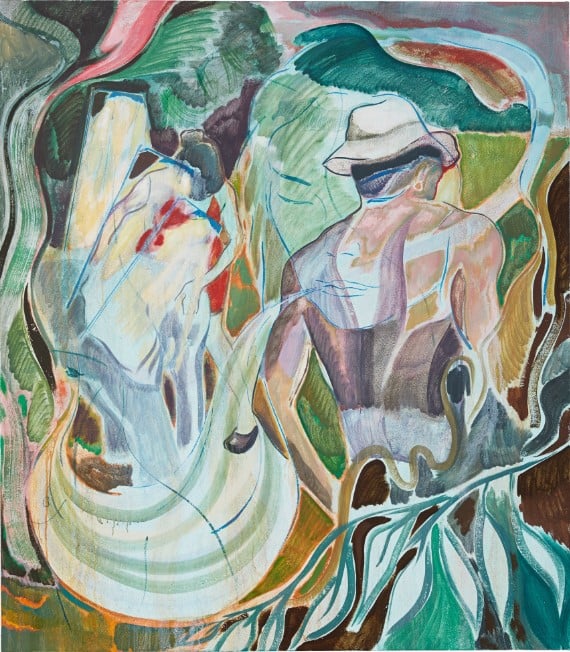 Michael Armitage, The Conservationists (2015). Courtesy of Sotheby's.